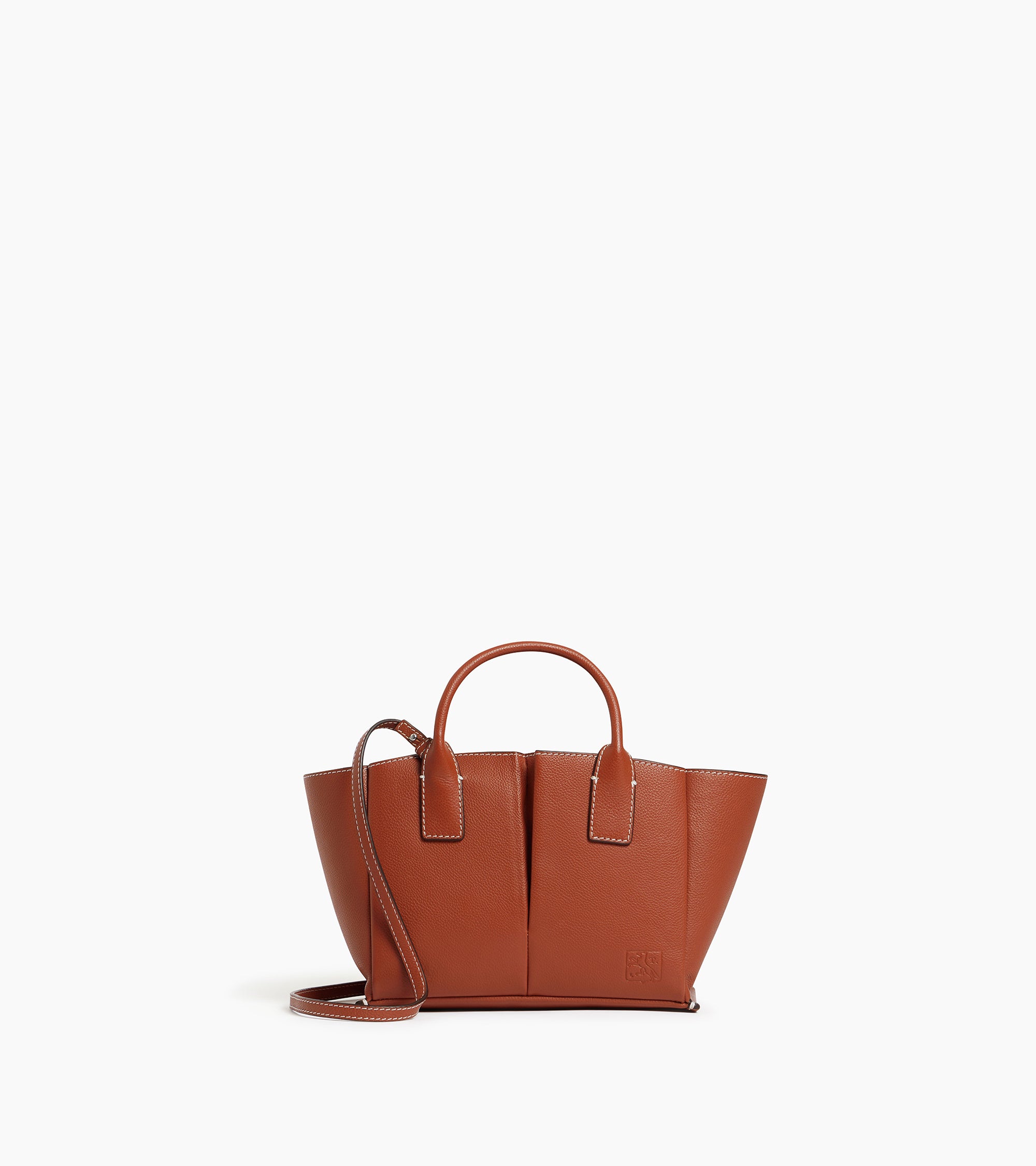 Kleine Handtasche Elena aus genarbtem Leder