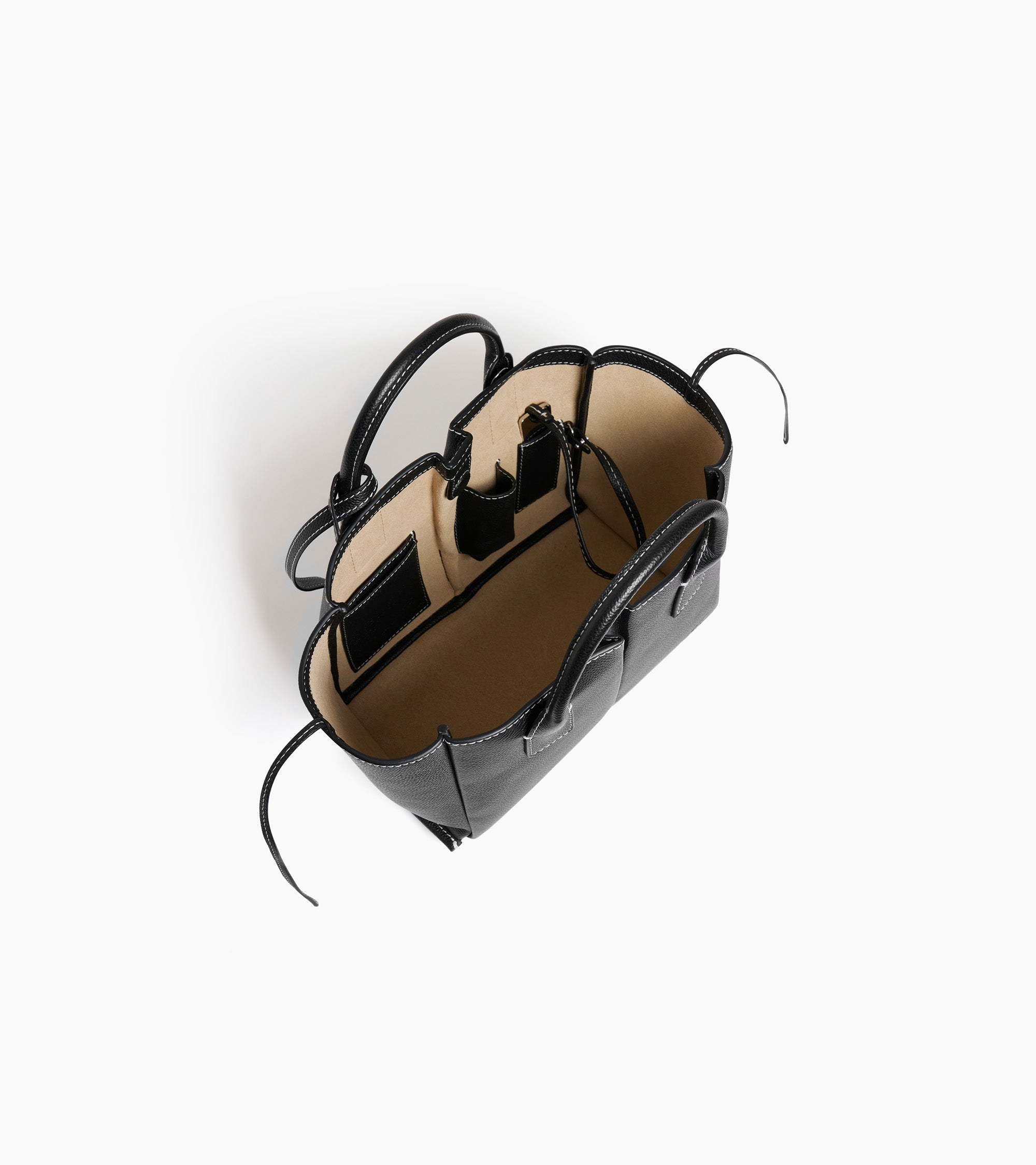 Kleine Handtasche Elena aus genarbtem Leder