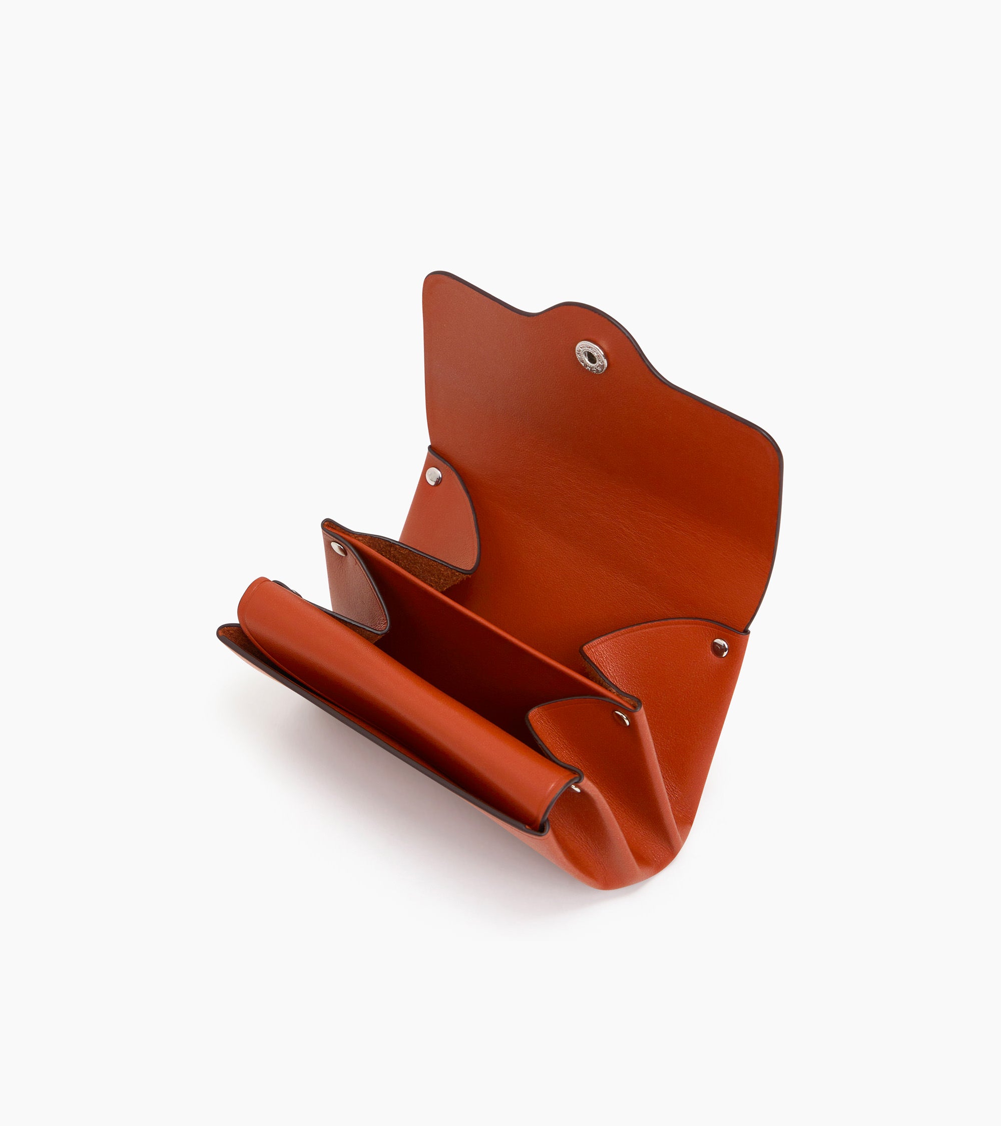 Monedero sin costuras de piel lisa