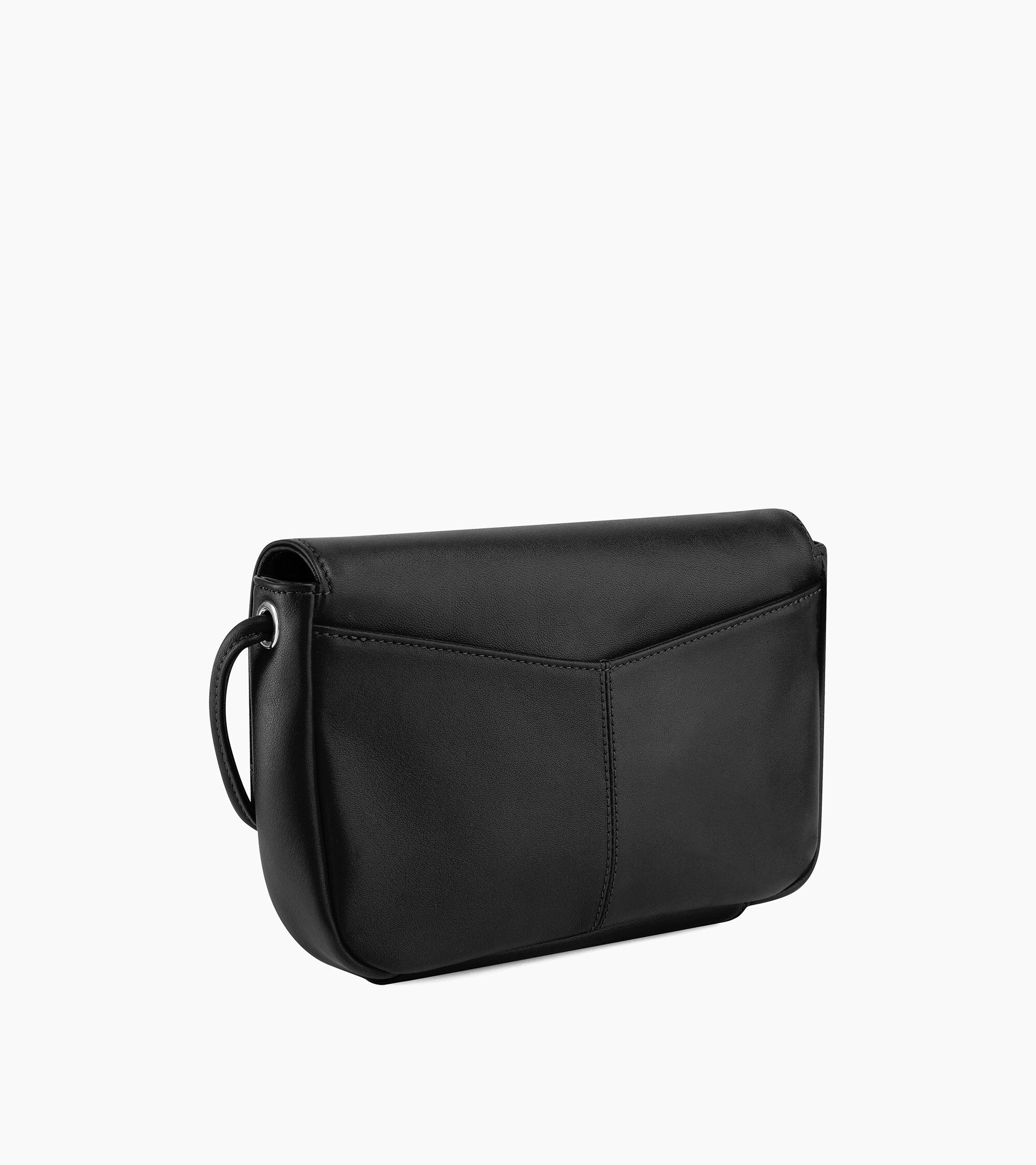 Charlotte Clutch aus glattem Leder mit abnehmbarer Schulterriemen