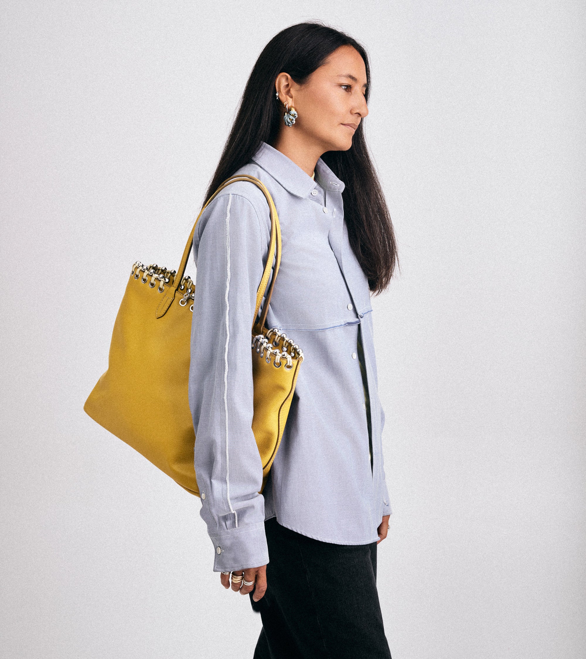 Grained leather tote bag Kitesy Martin