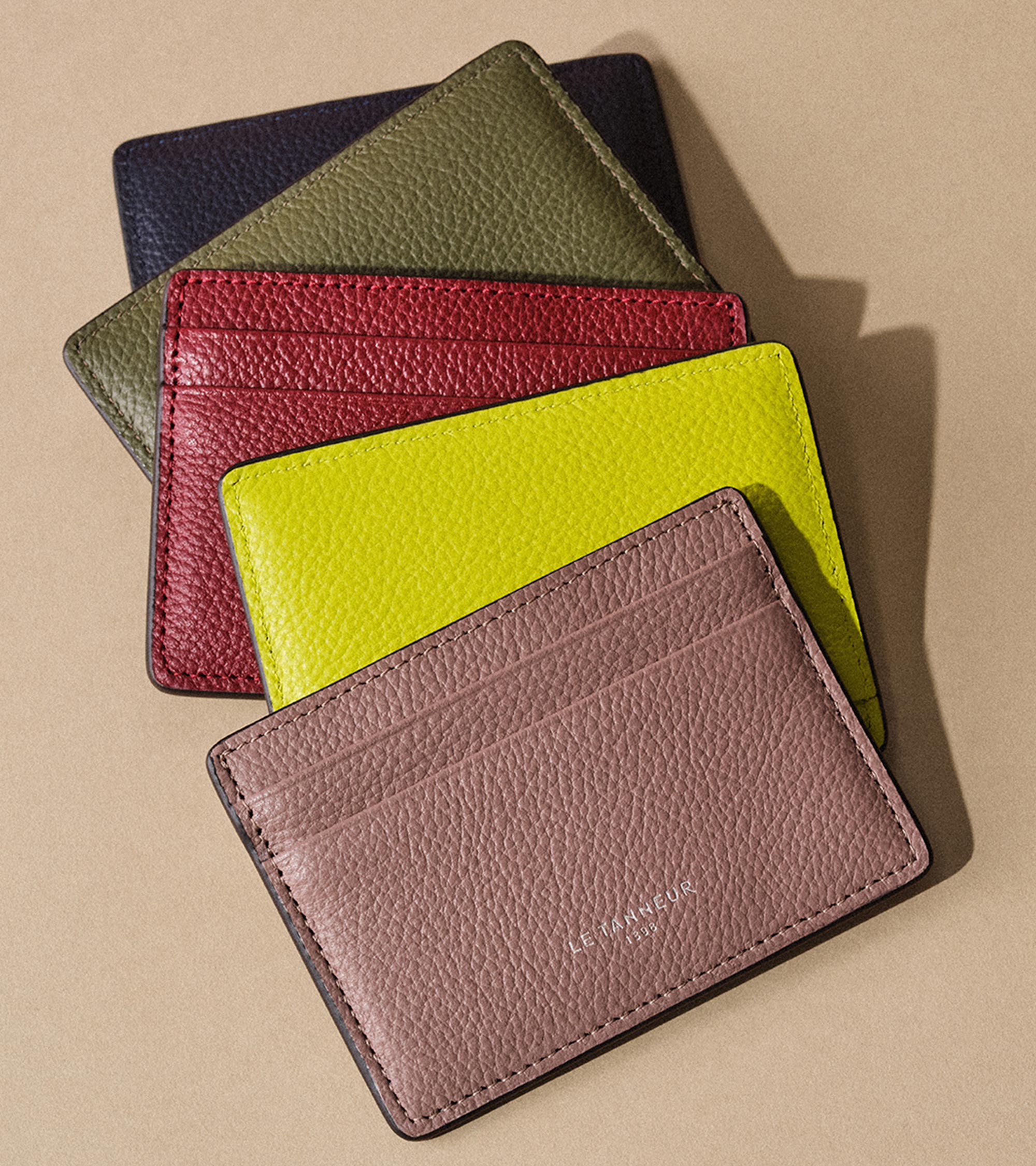 Porte cartes Emile en cuir grainé