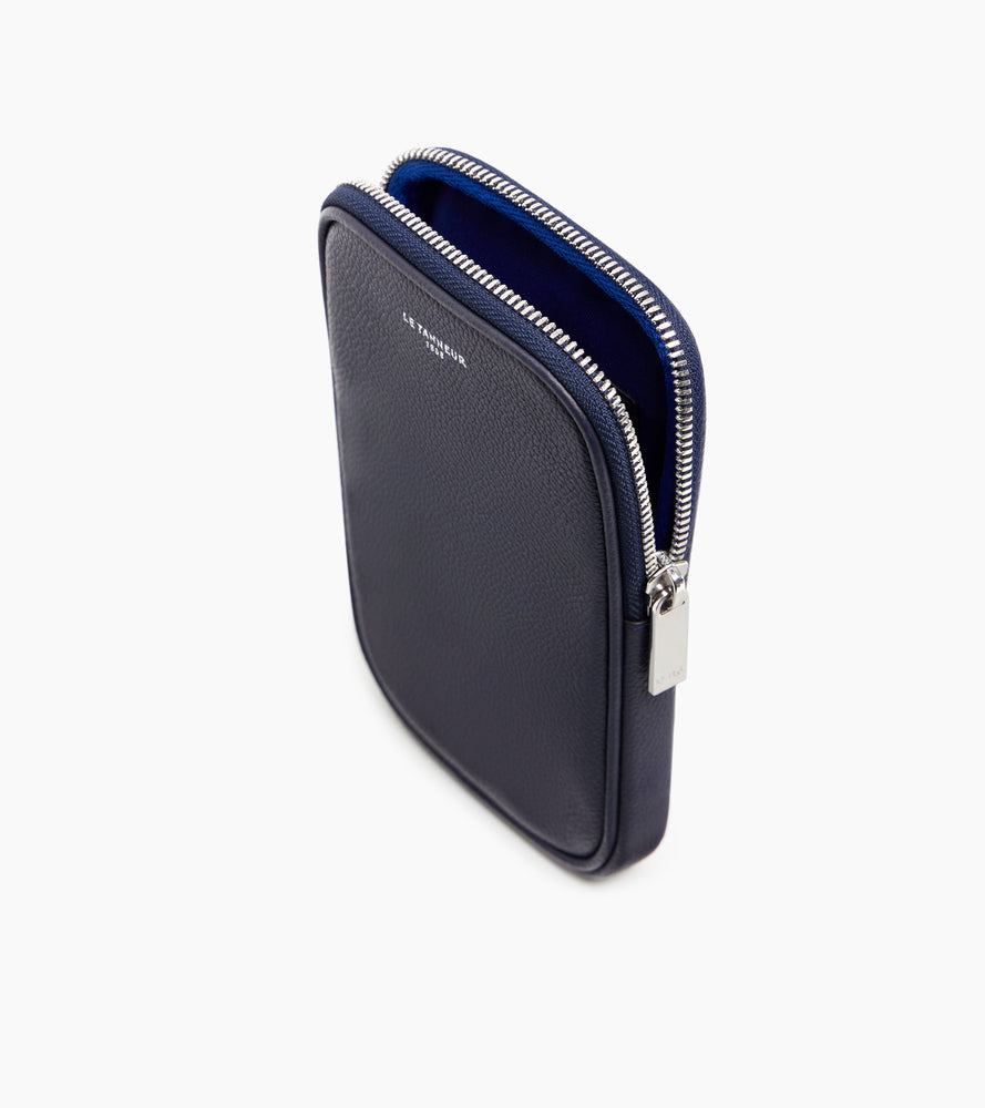 Etui téléphone en cuir grainé