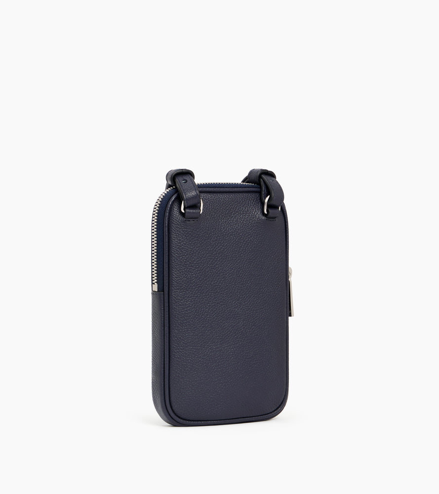 Etui téléphone en cuir grainé