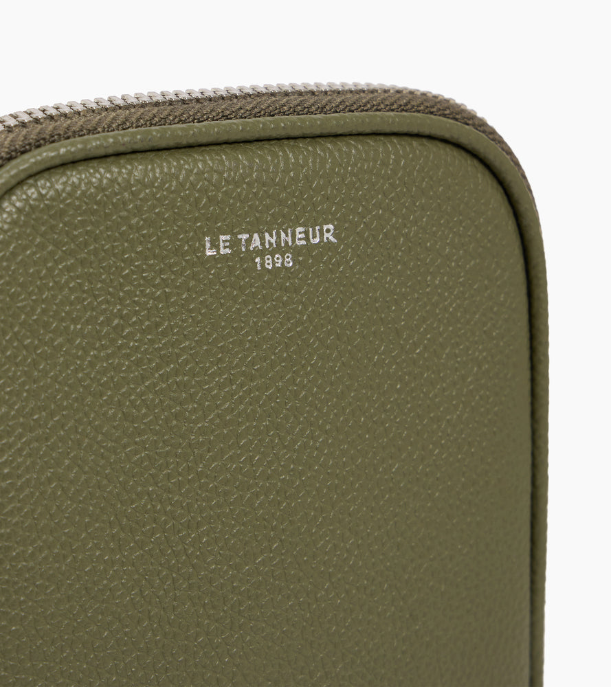 Etui téléphone en cuir grainé