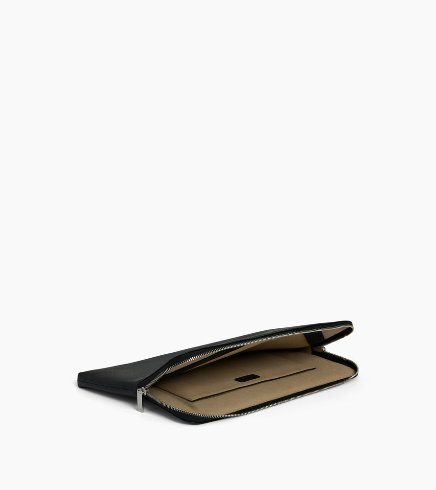 14" laptop sleeve in grained leather