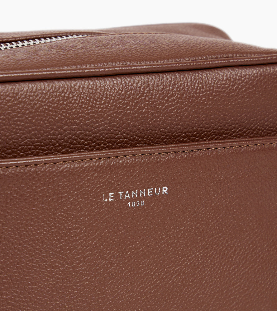 Trousse de toilette en cuir grainé