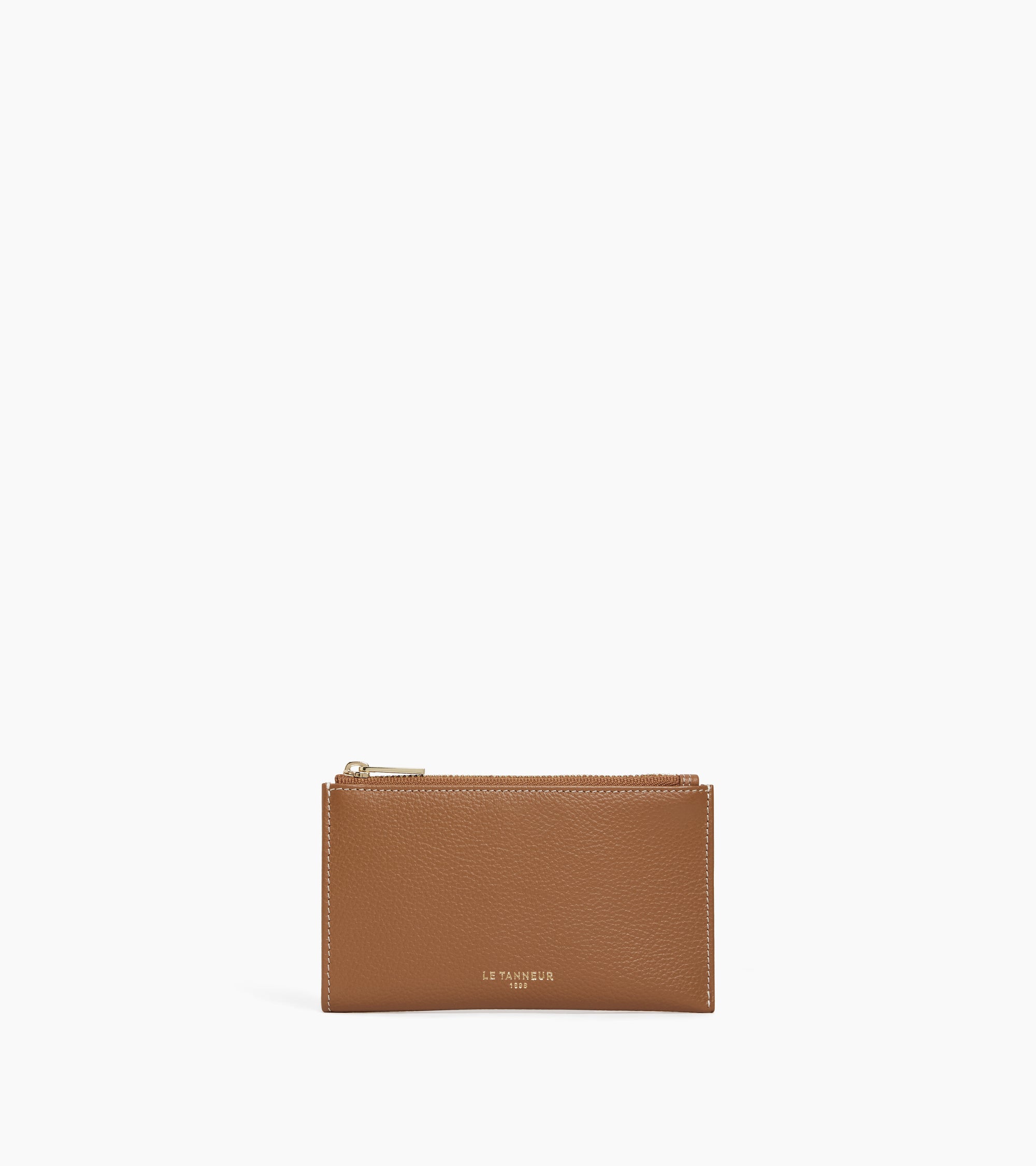 Estuche para llaves con cremallera Albertine de piel granulada