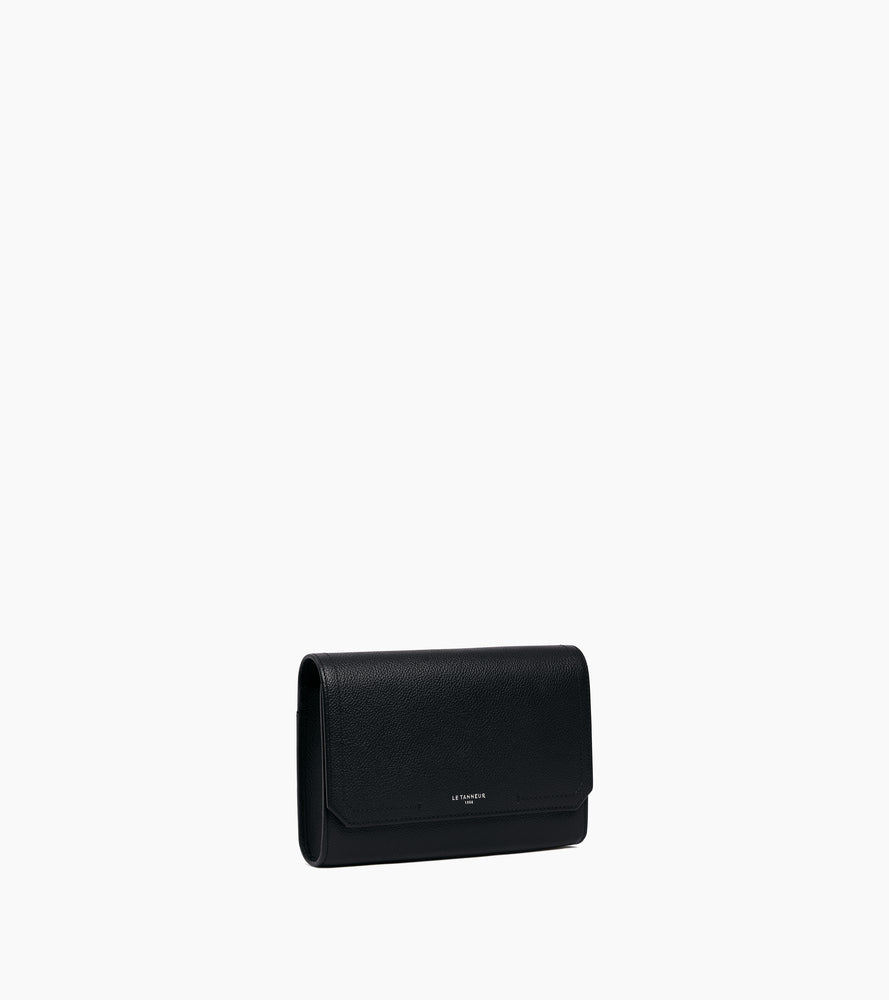 Three-slot soft travel watch case in leather