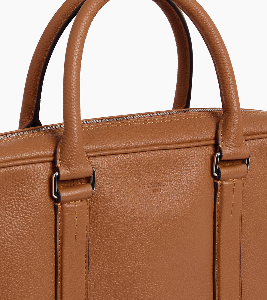 Porte documents 15" Charles en cuir grainé petit modèle