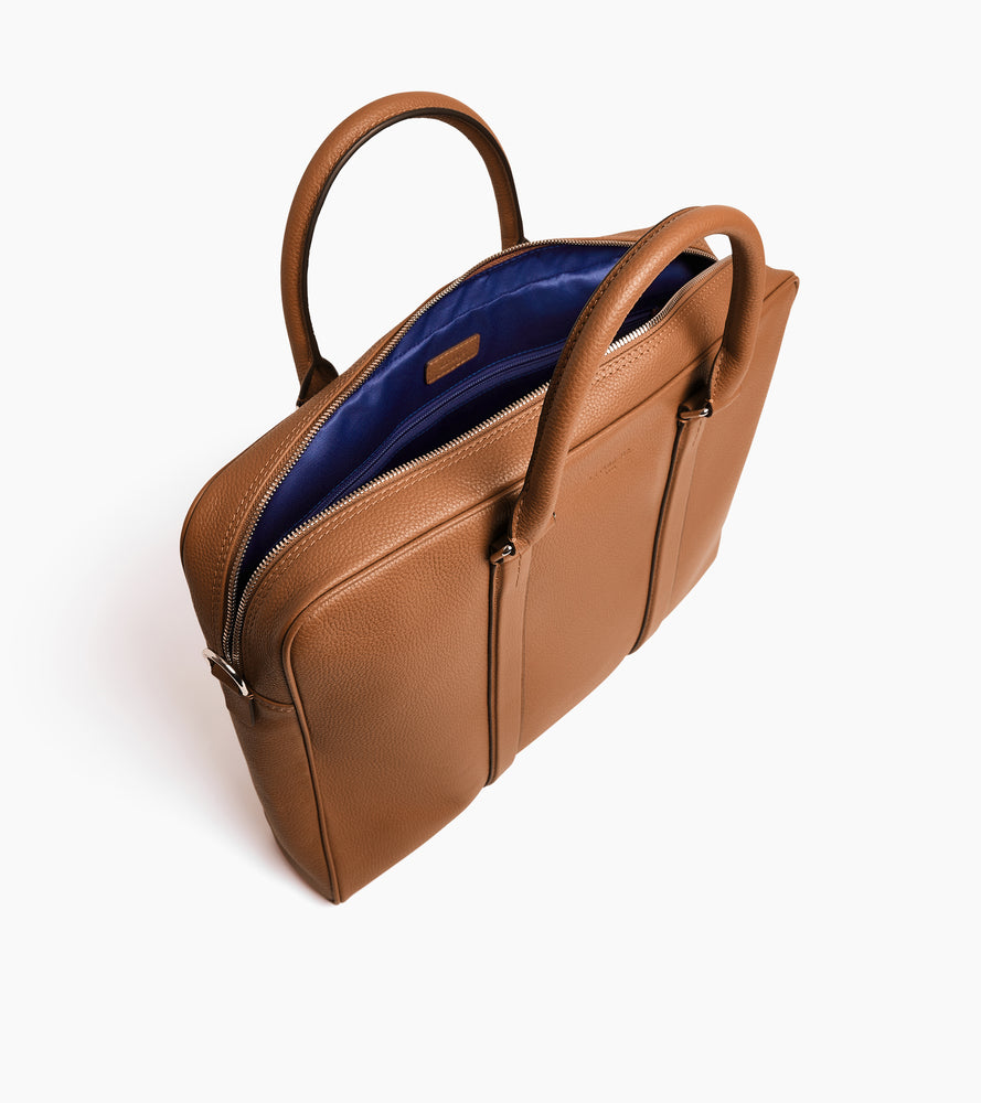 Porte documents 15" Charles en cuir grainé petit modèle