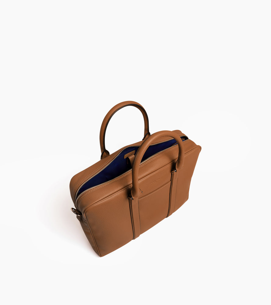 Porte documents 15" Charles en cuir grainé moyen modèle