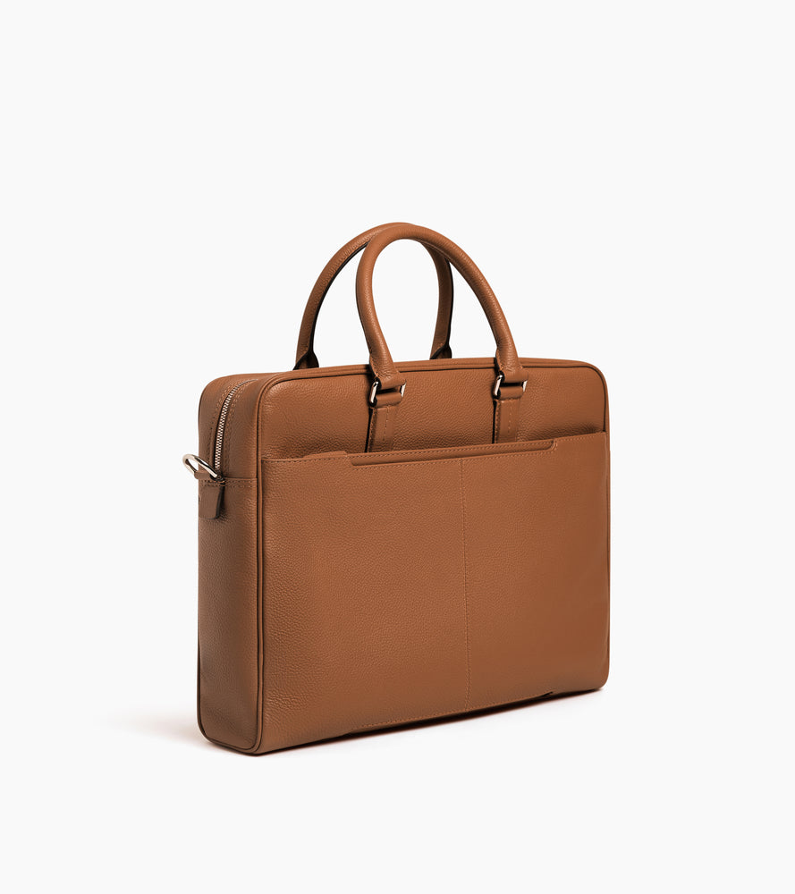 Porte documents 15" Charles en cuir grainé moyen modèle