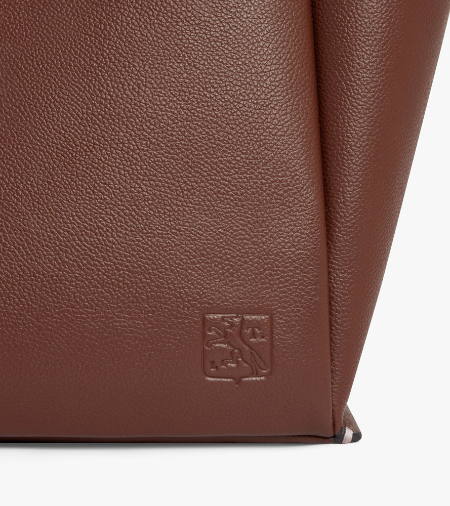 Elena large tote bag in grained leather