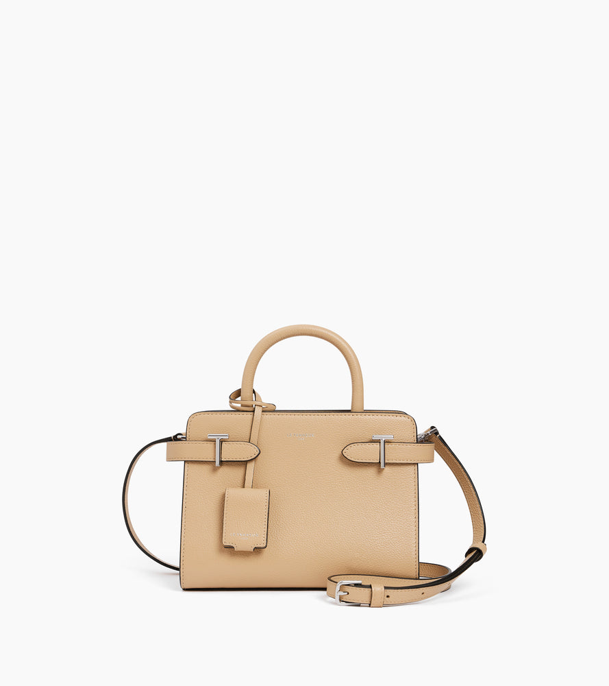 Kleine Handtasche Emilie aus genarbtem Leder mit Trageriemen