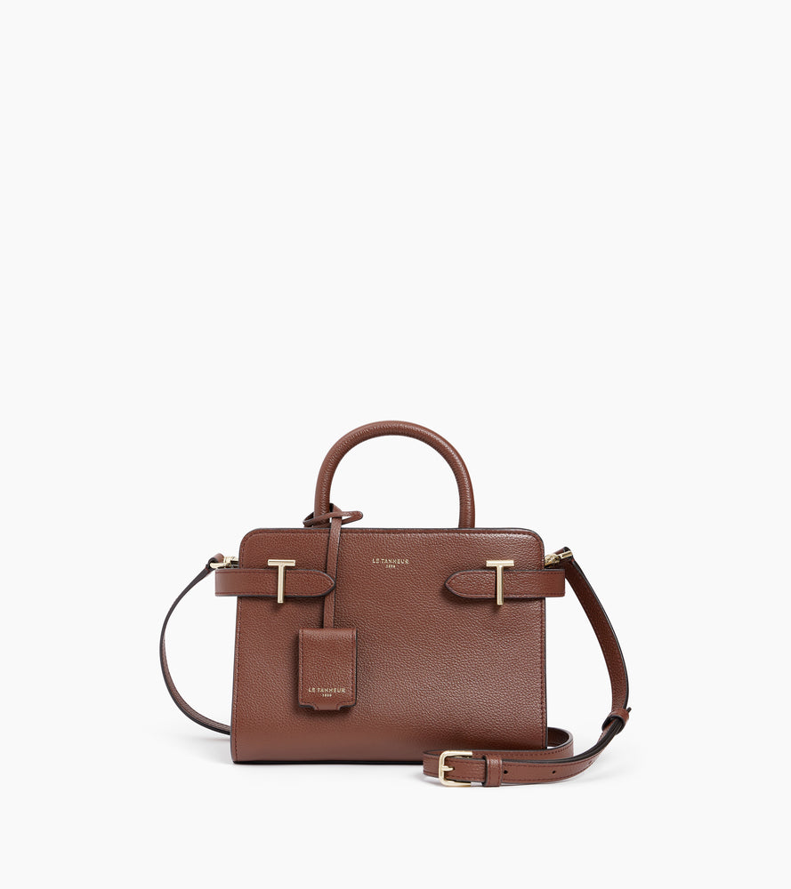 Kleine Handtasche Emilie aus genarbtem Leder mit Trageriemen