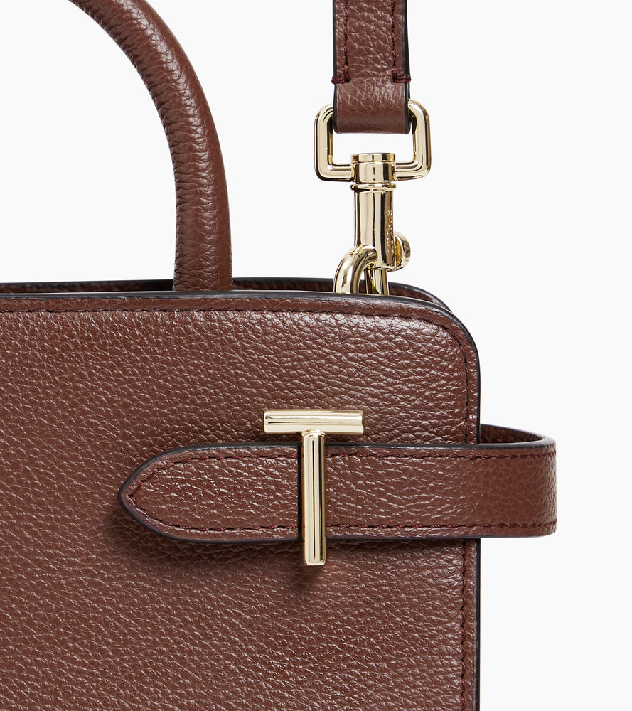 Kleine Handtasche Emilie aus genarbtem Leder mit Trageriemen