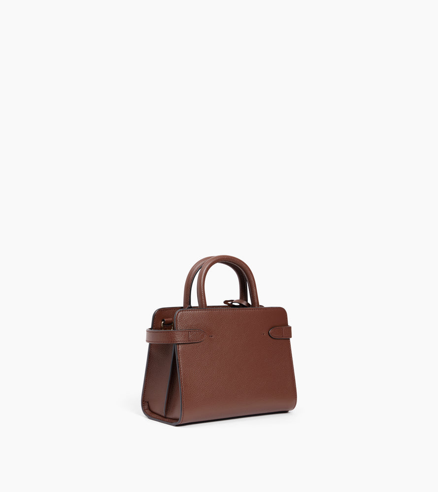 Kleine Handtasche Emilie aus genarbtem Leder mit Trageriemen