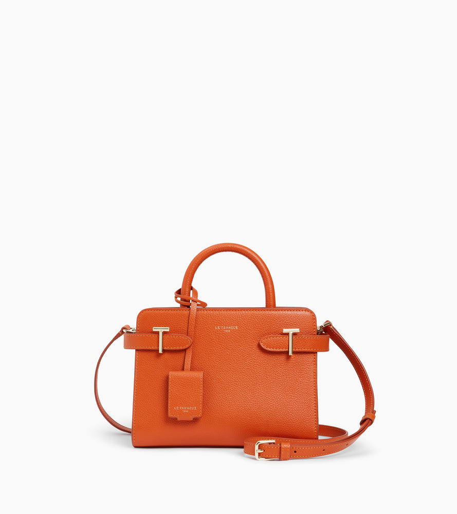 Kleine Handtasche Emilie aus genarbtem Leder mit Trageriemen