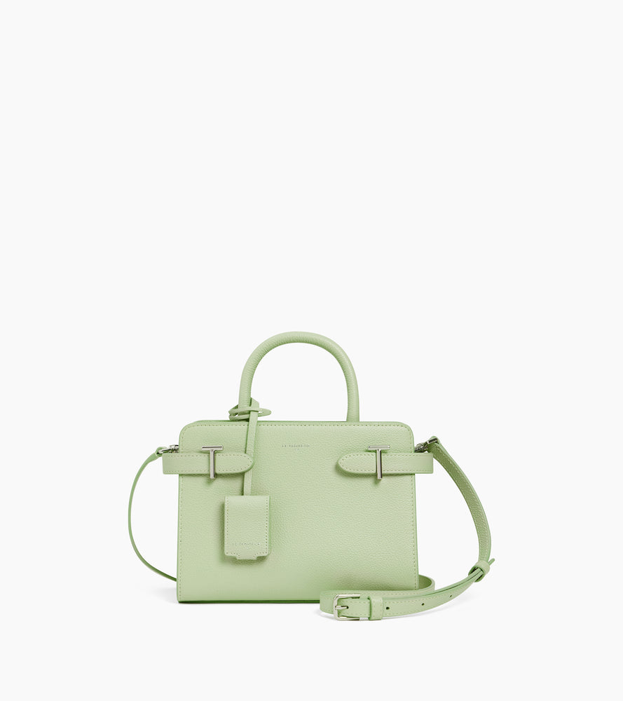 Kleine Handtasche Emilie aus genarbtem Leder mit Trageriemen