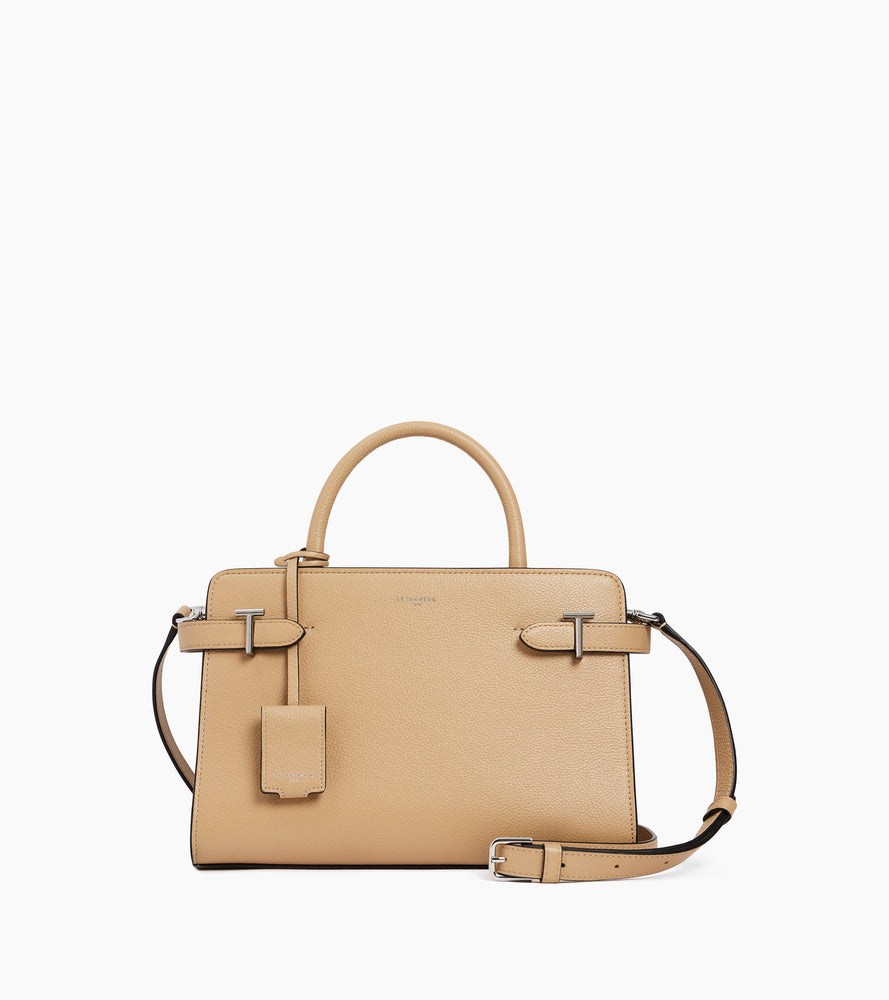 Mittelgroße Handtasche Emilie aus genarbtem Leder