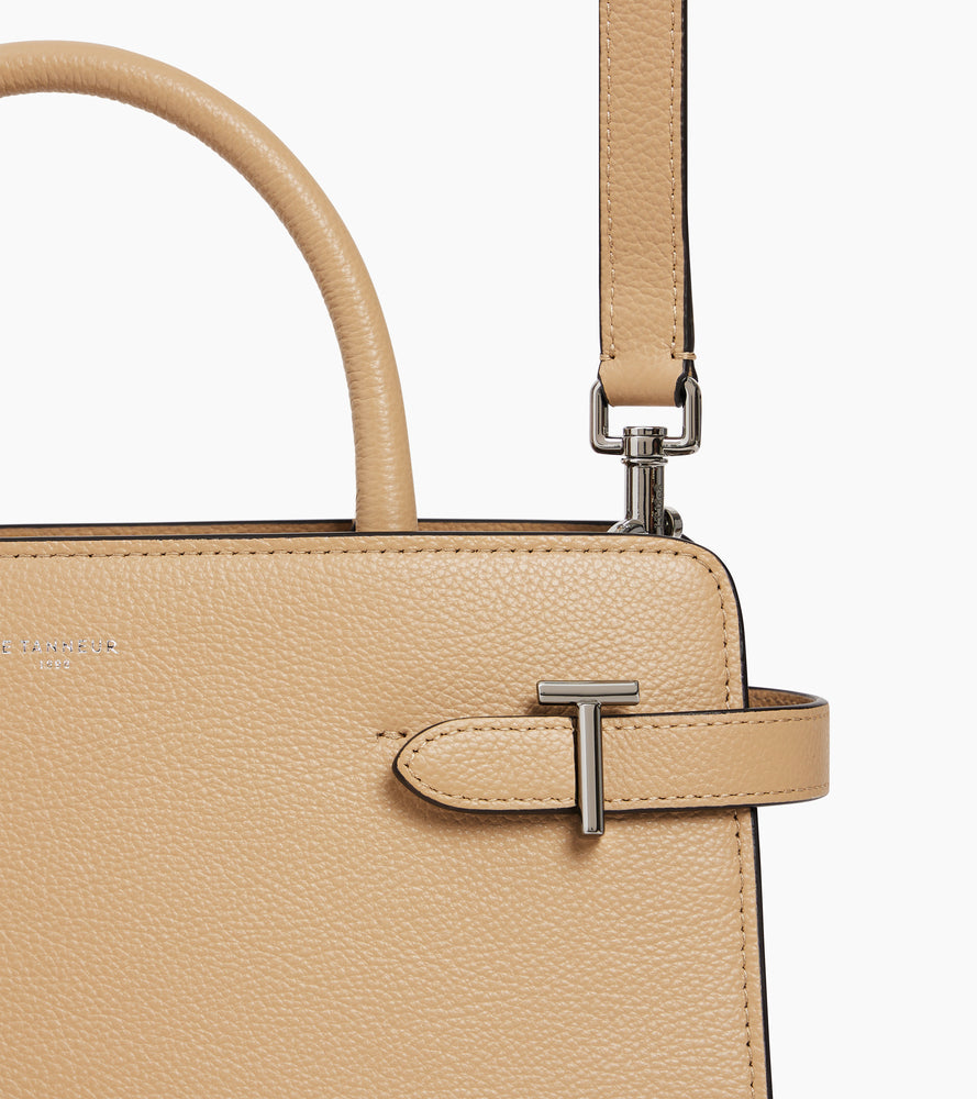 Mittelgroße Handtasche Emilie aus genarbtem Leder