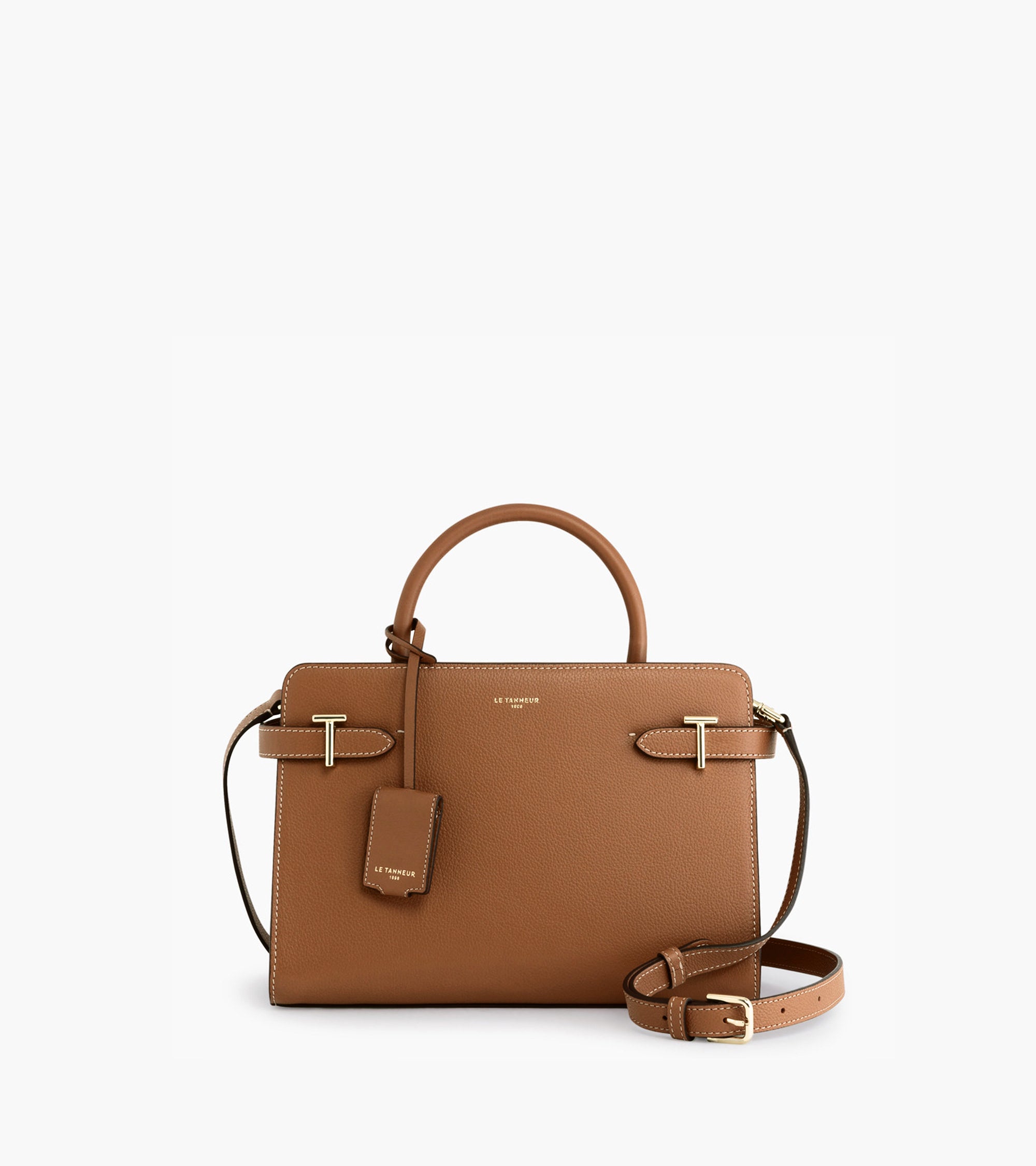 Mittelgroße Handtasche Emilie aus genarbtem Leder