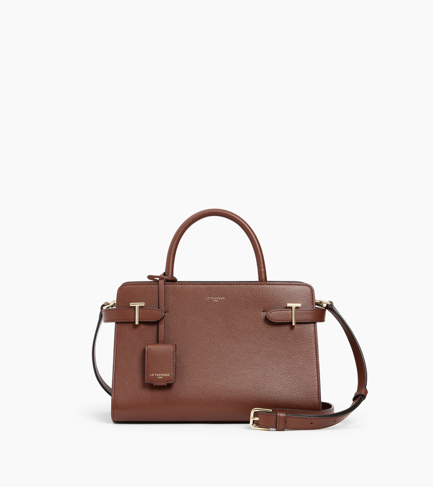 Mittelgroße Handtasche Emilie aus genarbtem Leder