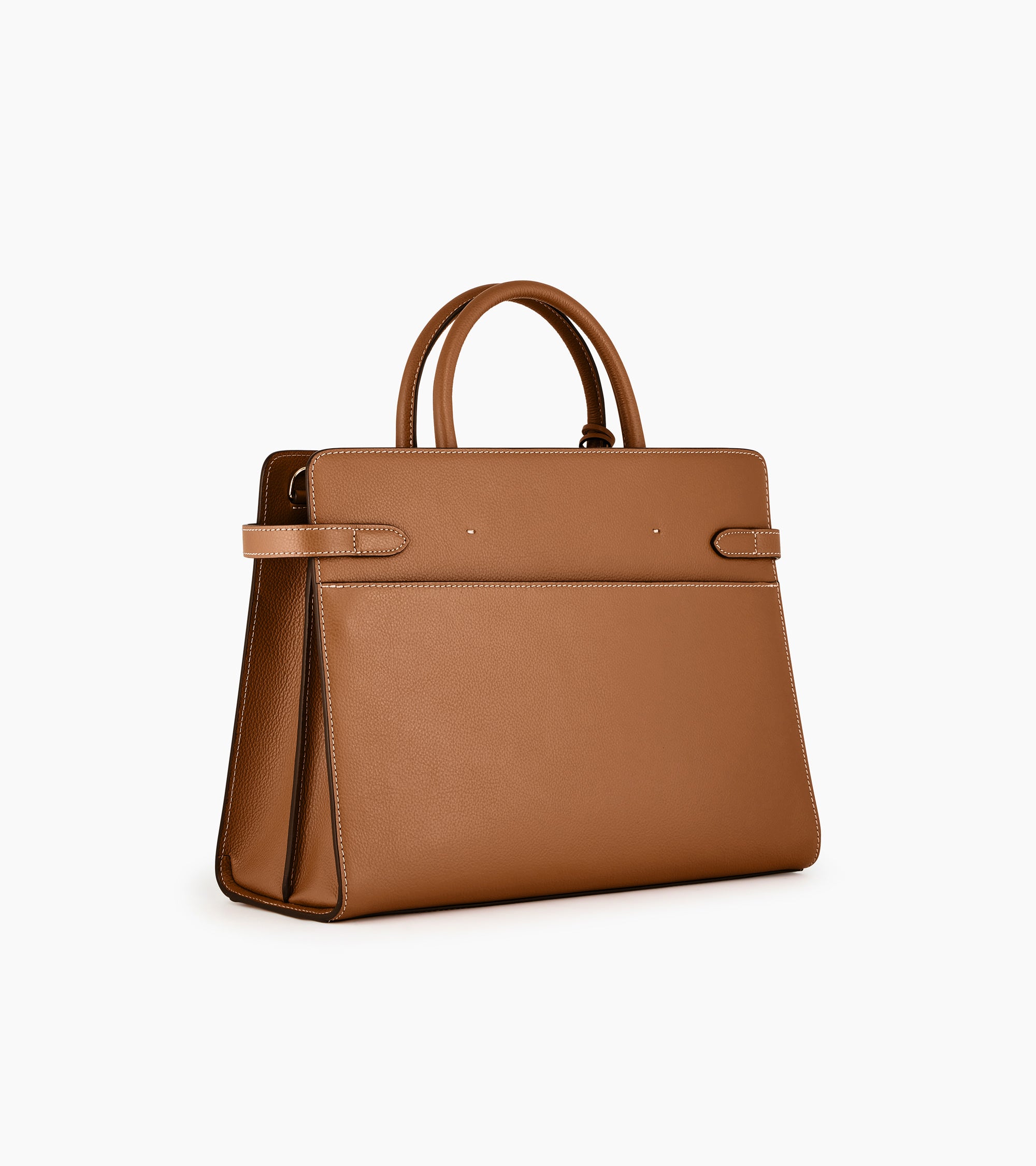 Große Handtasche Emilie aus genarbtem Leder