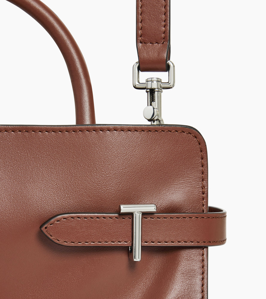 Emie medium handbag in smooth leather and nubuck