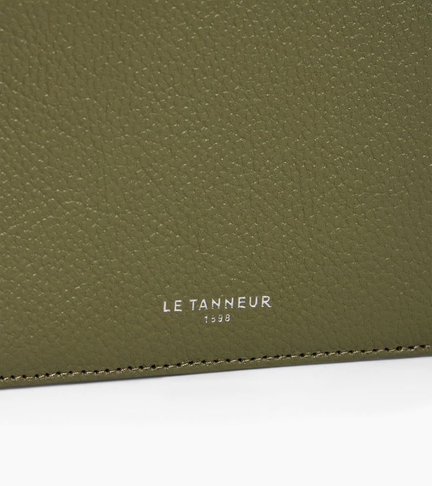 Porte cartes zippé Emilie en cuir grainé