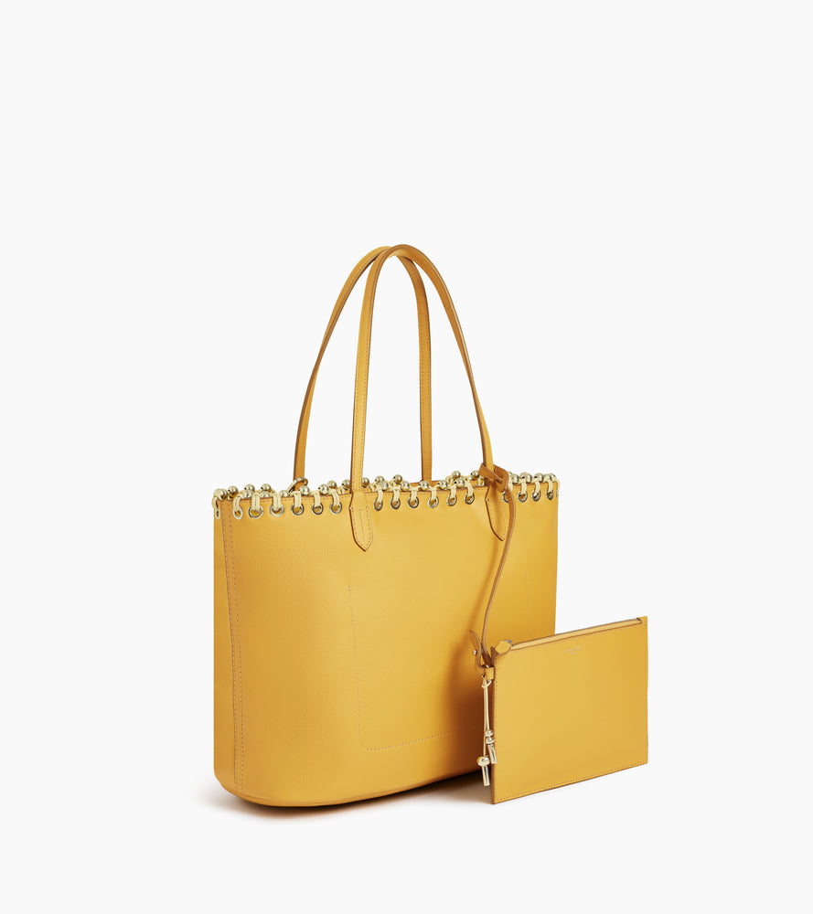 Grained leather tote bag Kitesy Martin