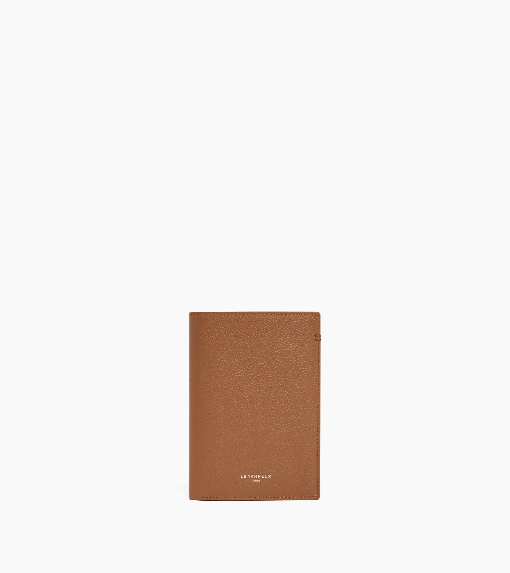 Lucien グレインレザー ファスナー付き ミディアム 縦型 二つ折り財布