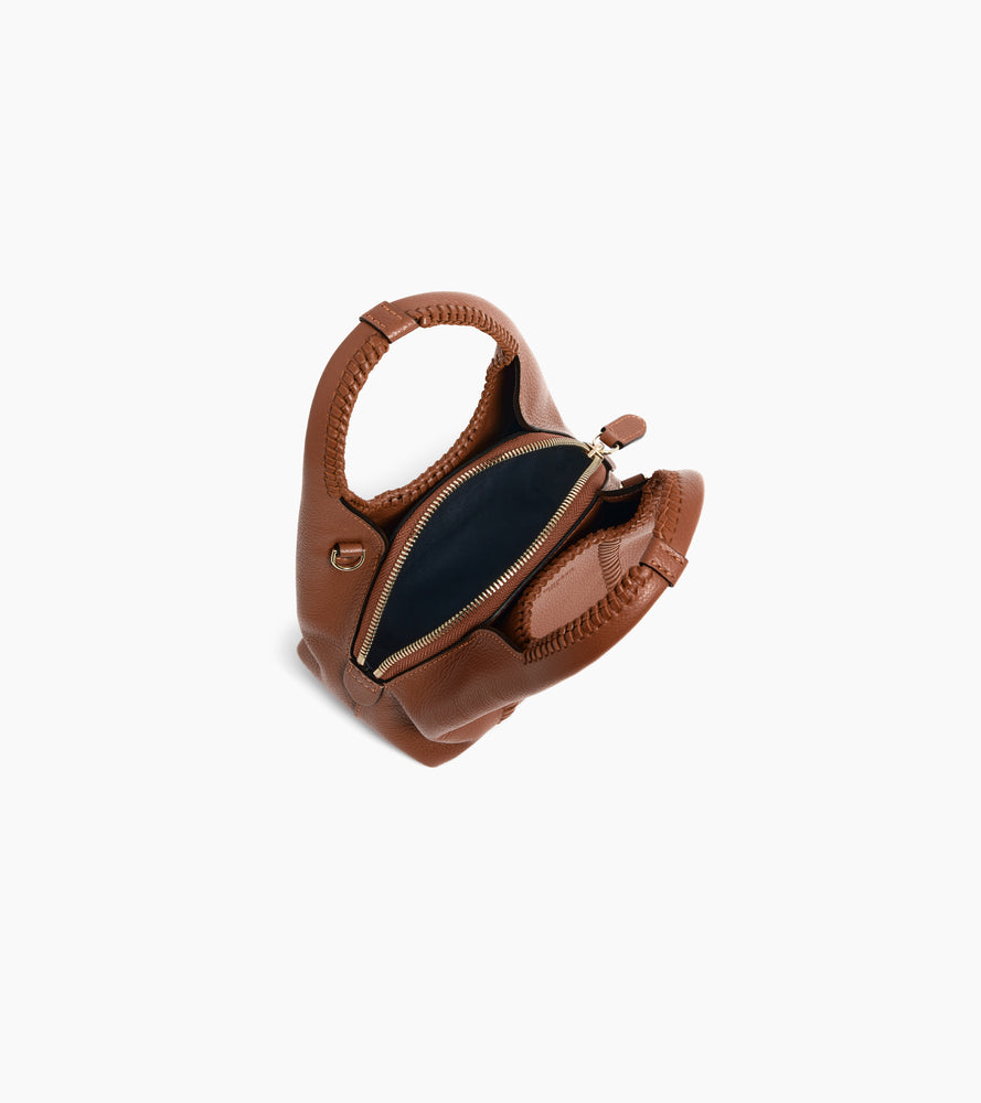 Mini-Handtasche Juliette aus genarbtem Leder mit Naht-Details