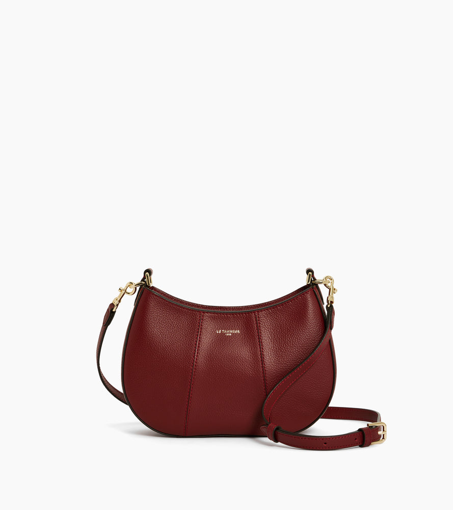 Petit sac demi-lune Juliette en cuir grainé