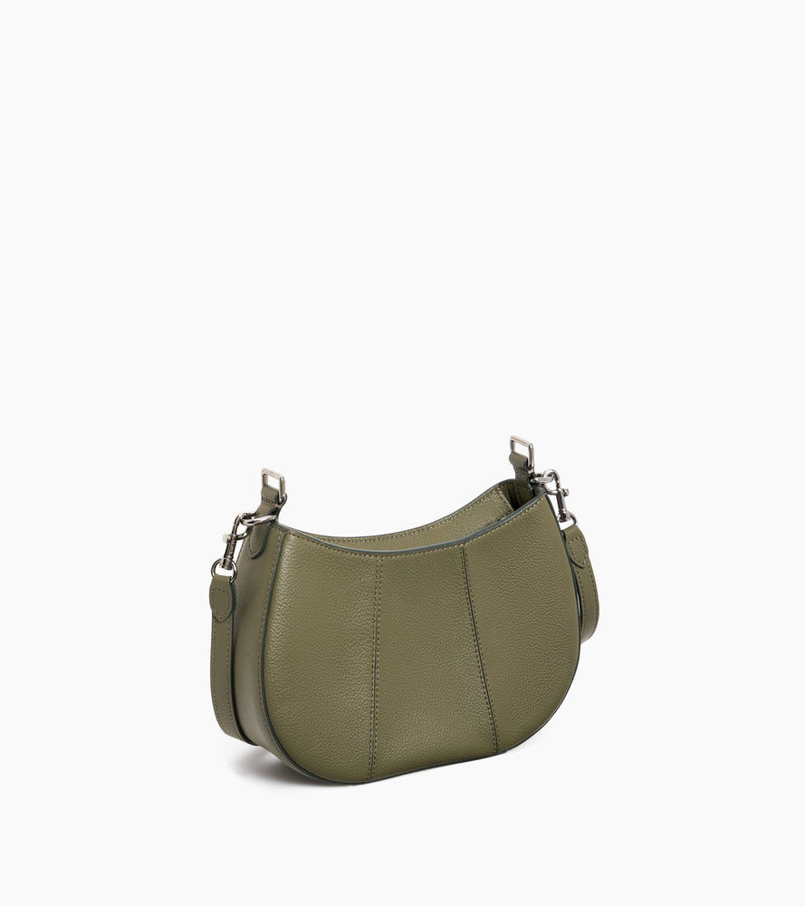 Petit sac demi-lune Juliette en cuir grainé