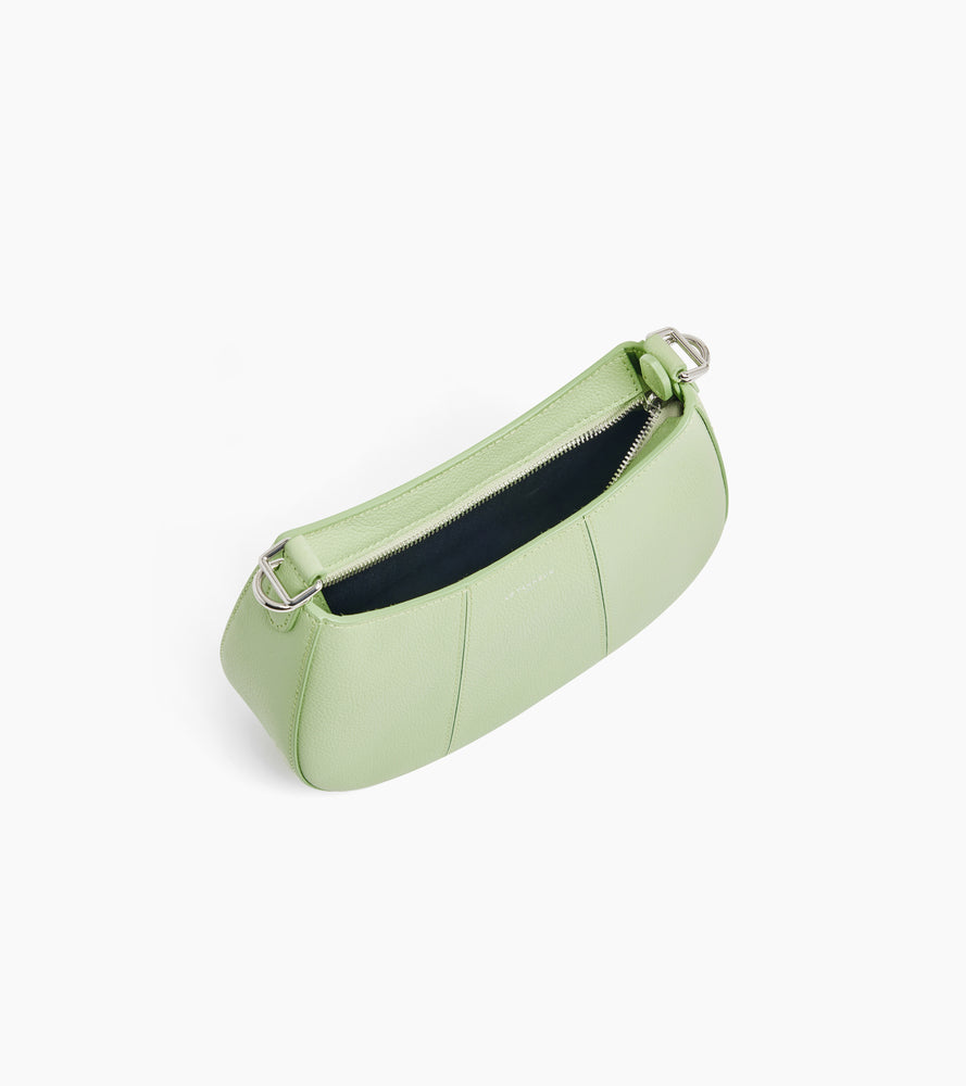 Kleine Halbmondtasche Juliette aus genarbtem Leder