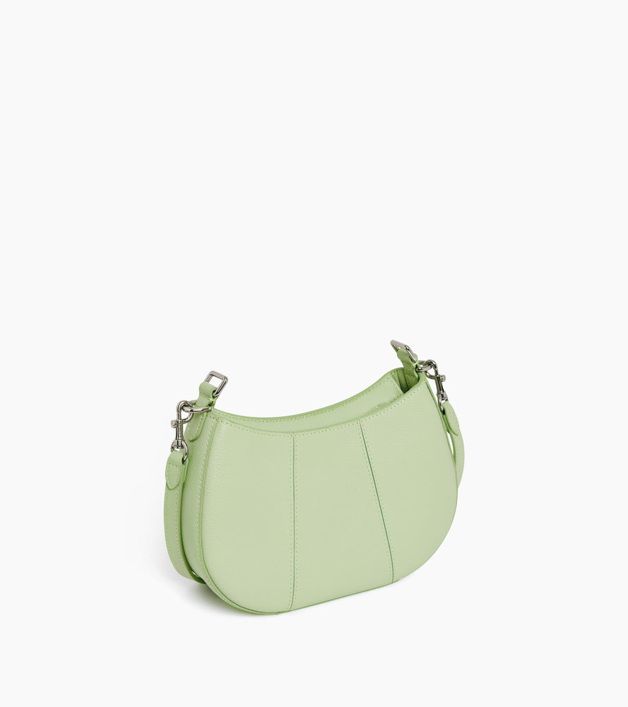 Kleine Halbmondtasche Juliette aus genarbtem Leder