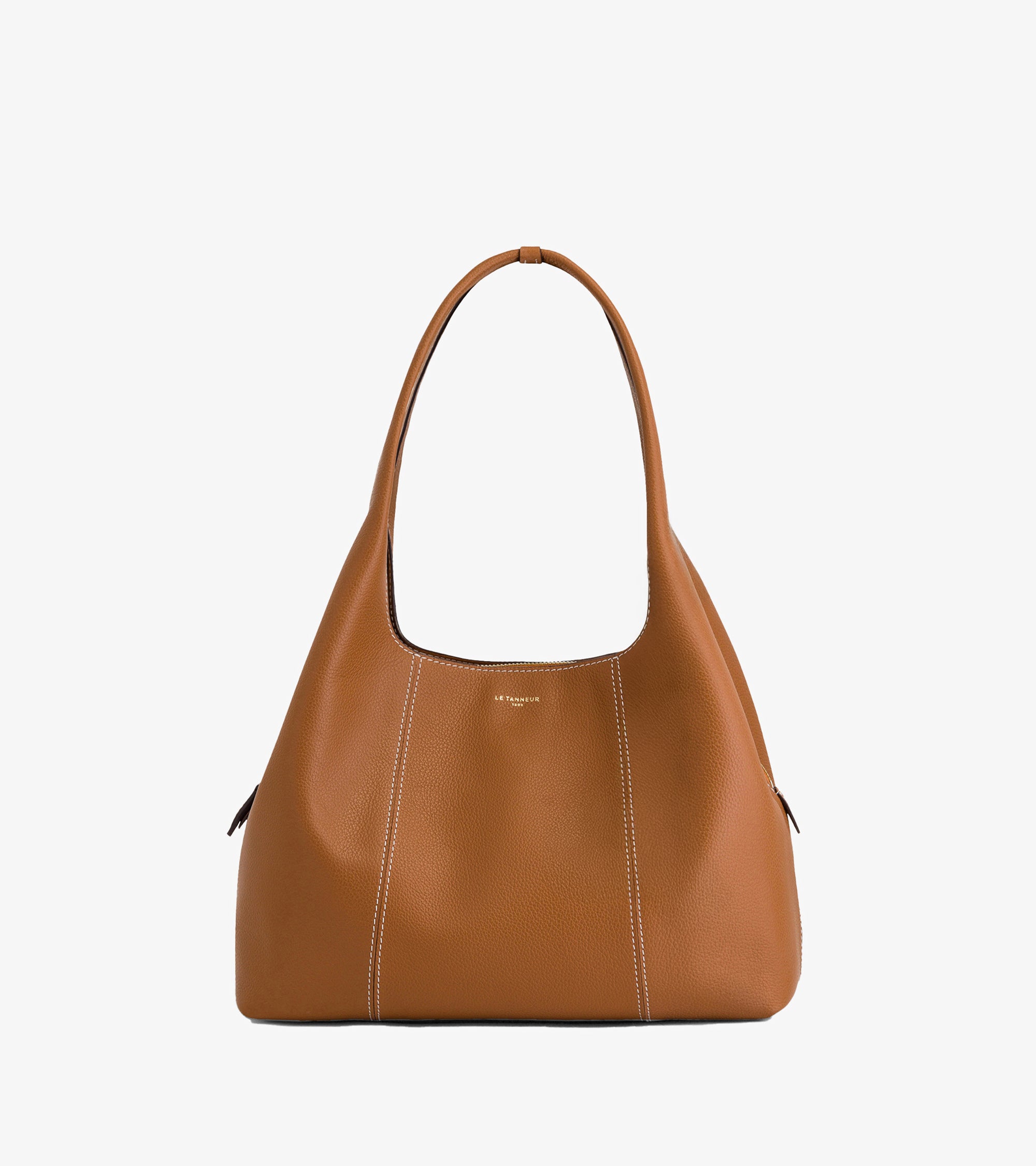Mittelgroße Schultertasche Modell Juliette aus genarbtem Leder