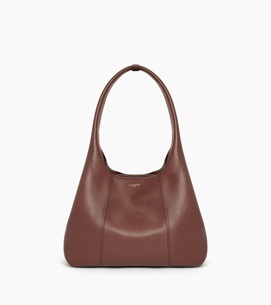 Mittelgroße Schultertasche Modell Juliette aus genarbtem Leder