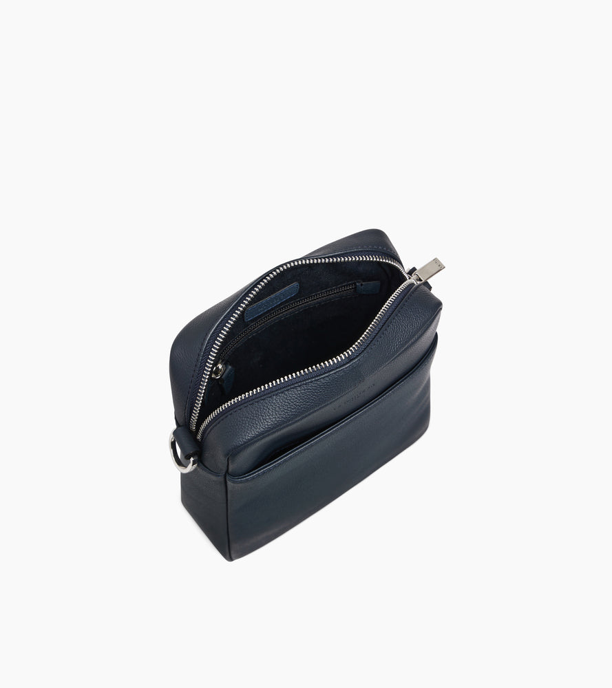 Marceau small zipped satchel in grained leather