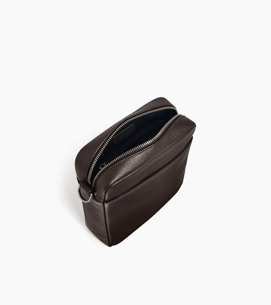 Marceau small zipped satchel in grained leather