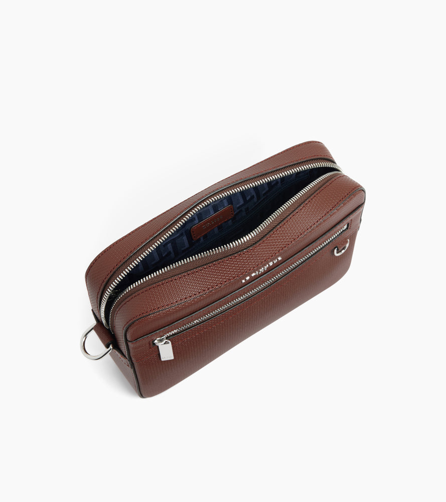 Emile small shoulder bag in T signature leather