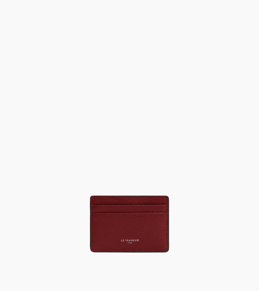 Porte cartes Emile en cuir grainé