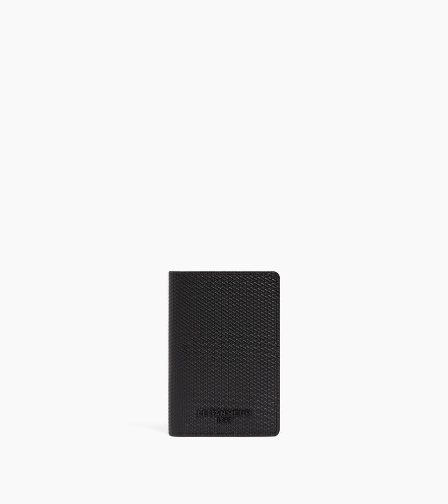 Emile vertical card holder in signature T leather