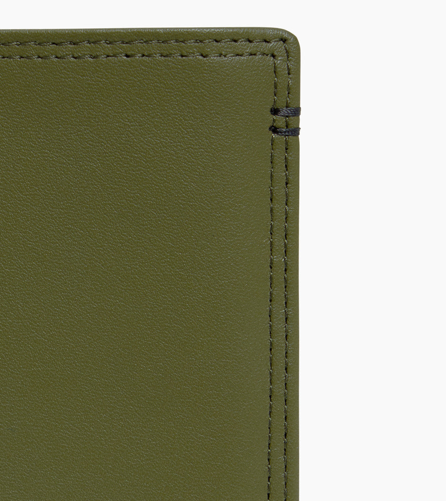 Grand portefeuille vertical zippé 2 volets Martin en cuir lisse