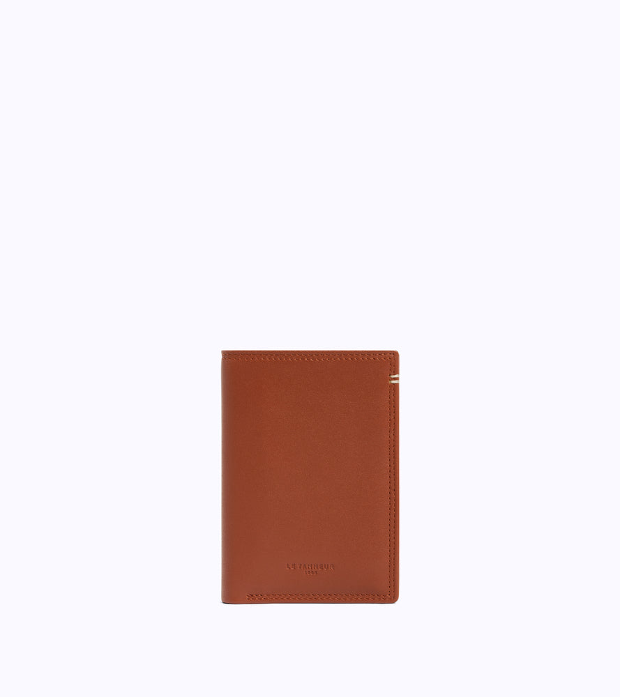 Porte cartes vertical Martin en cuir lisse