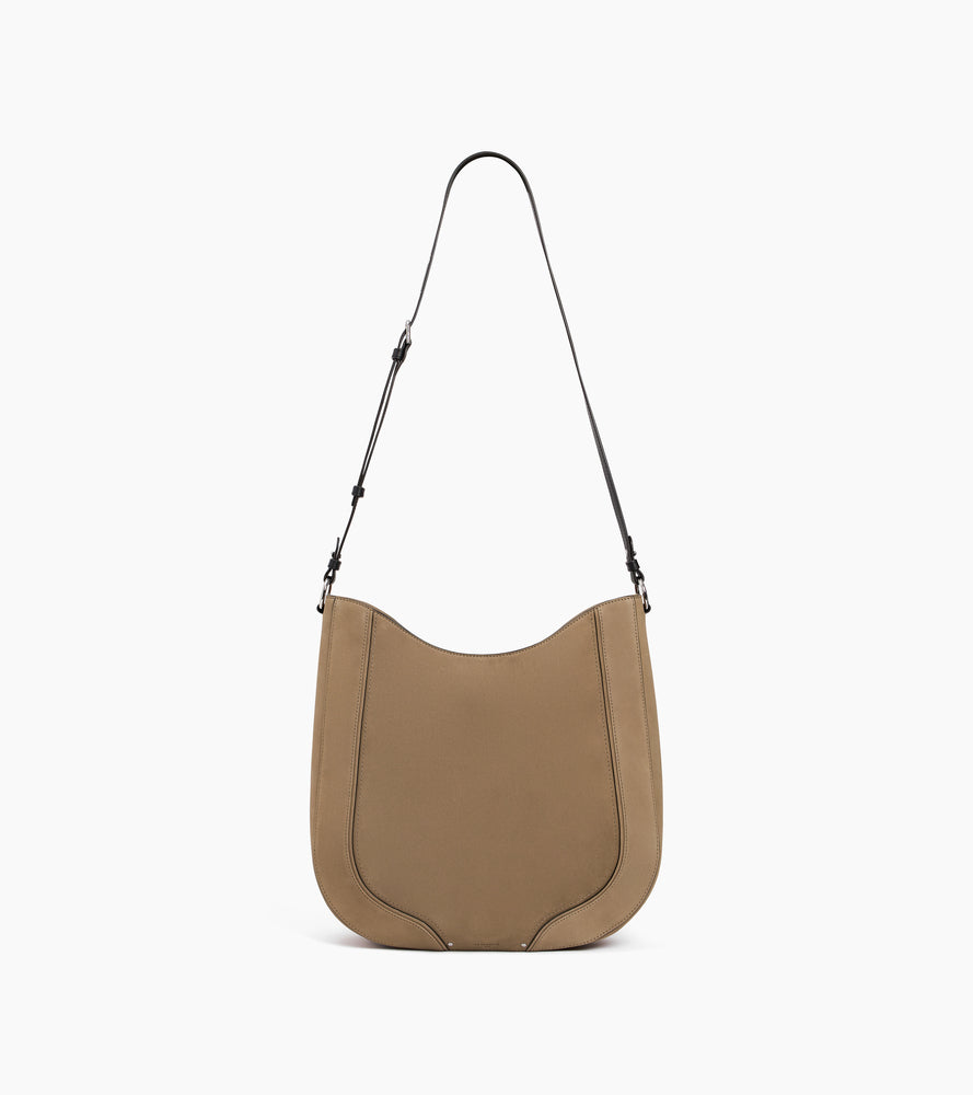 Mittelgroße Hobo-Tasche Juliette aus Glattleder und Nubukleder