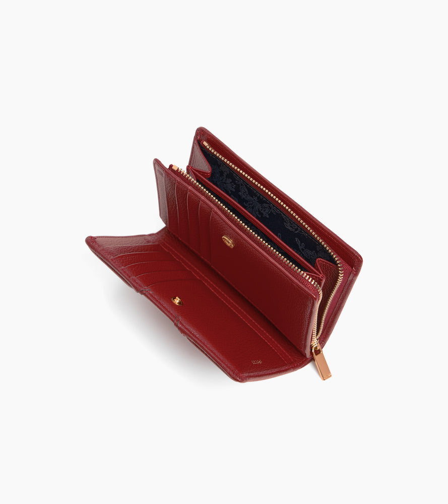 Portefeuille moyen modèle Ella en cuir grainé