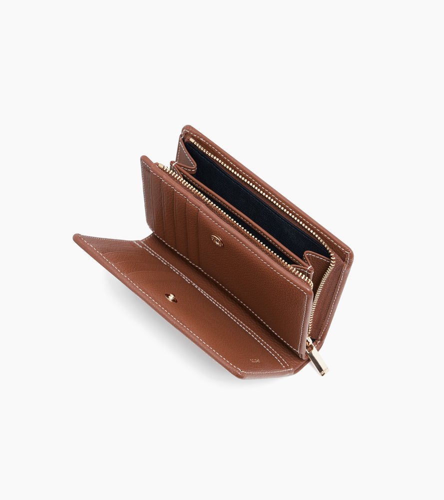 Mittelgroße Brieftasche Ella aus genarbtem Leder